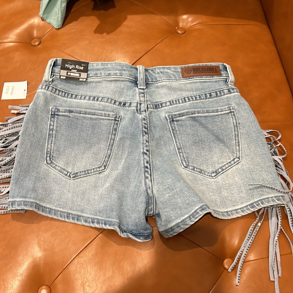 Rock & Roll Denim high rise frill shorts - Picture 2 of 2